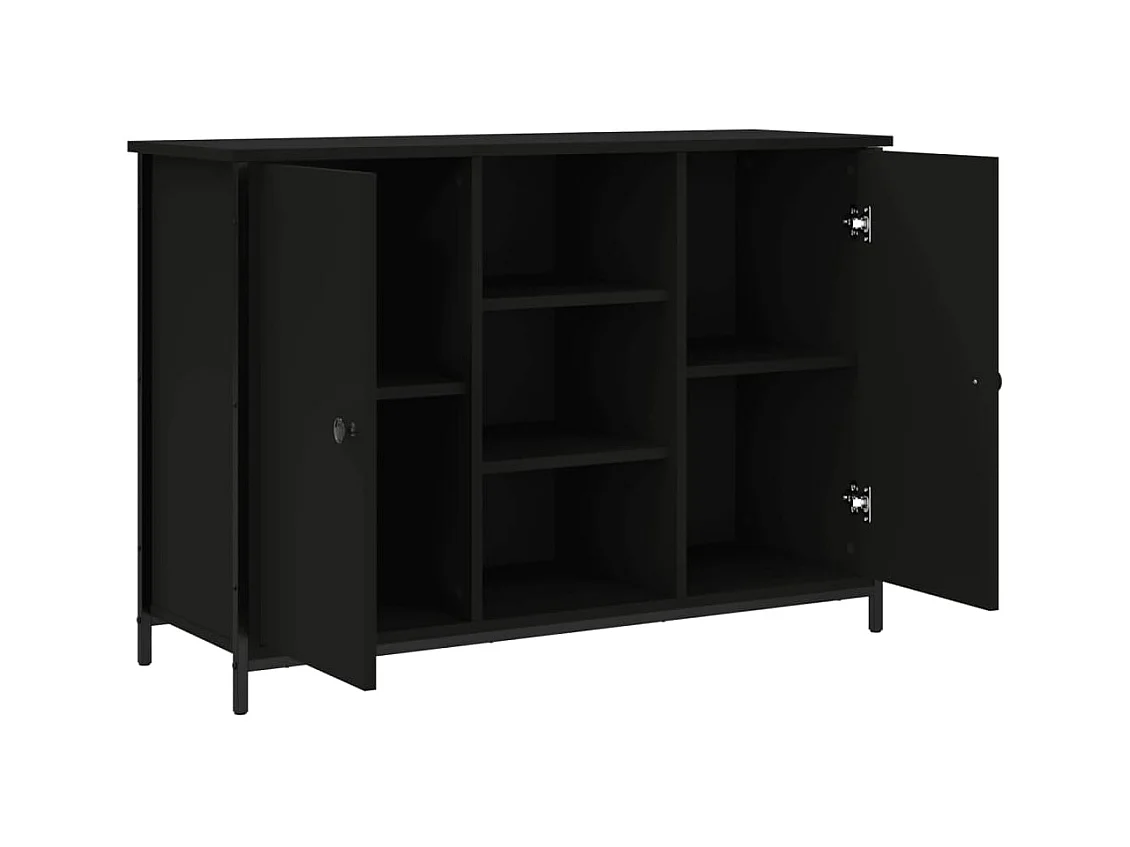 Buffet | Bahut | Meuble de rangement noir 100x35x70 cm bois d'ingénierie