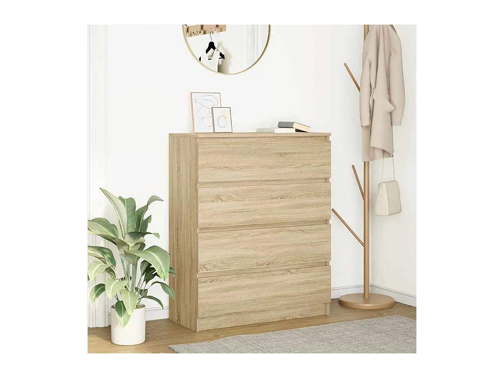 Credenza | Buffet | Armadio Rovere Sonoma 80x35x99 cm in Legno Multistrato