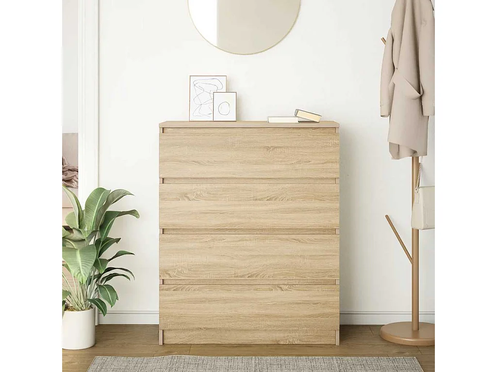 Buffet | Bahut | Meuble de rangement chêne sonoma 80x35x99 cm bois d'ingénierie