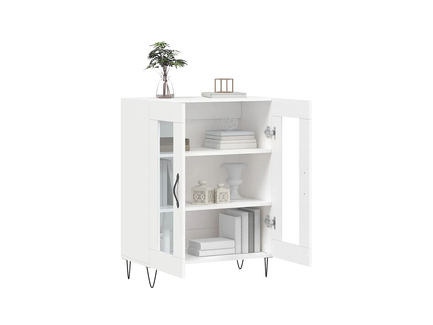 Buffet | Bahut | Meuble de rangement blanc 69,5x34x90 cm bois d'ingénierie
