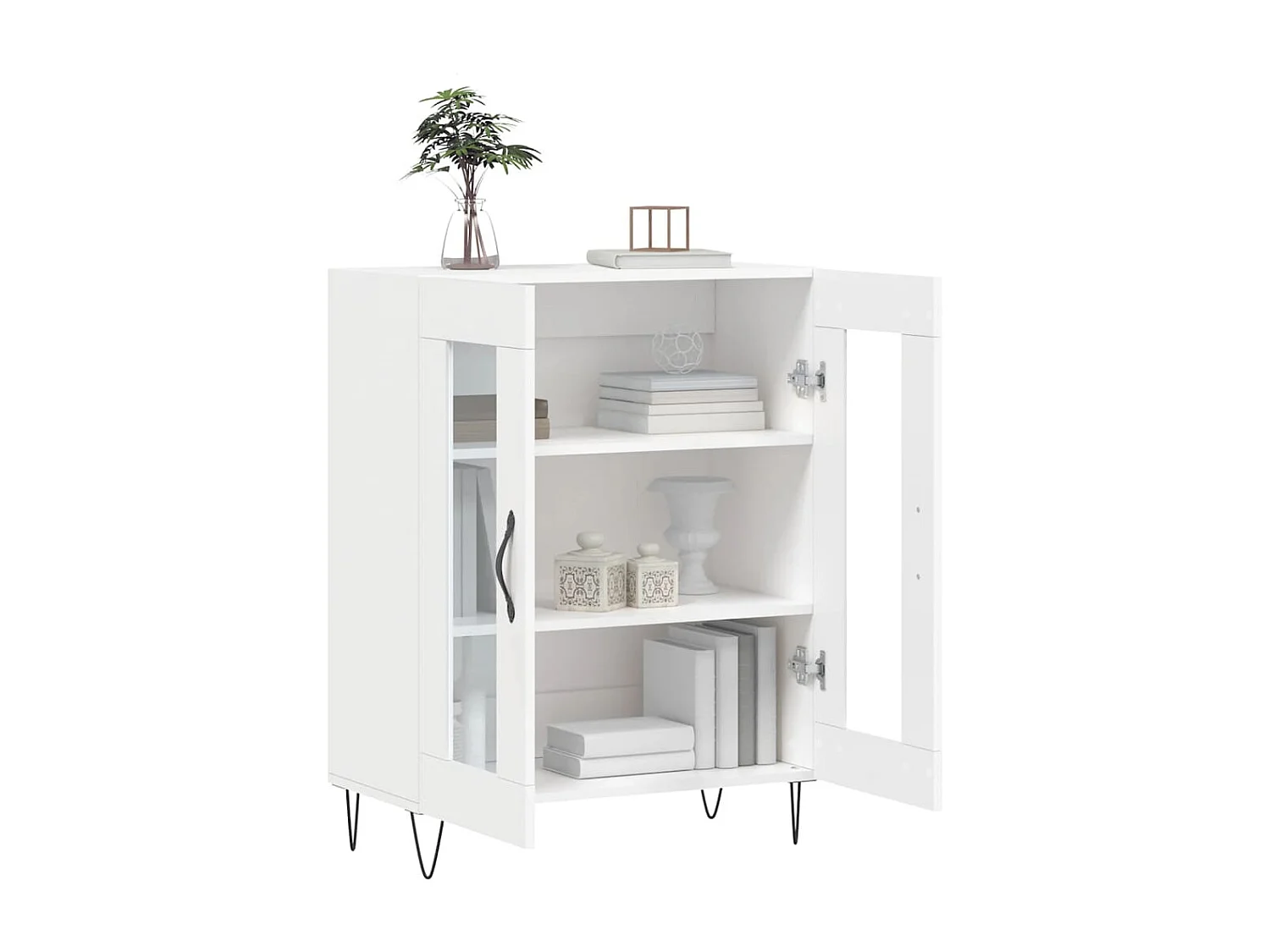 Buffet | Bahut | Meuble de rangement blanc 69,5x34x90 cm bois d'ingénierie