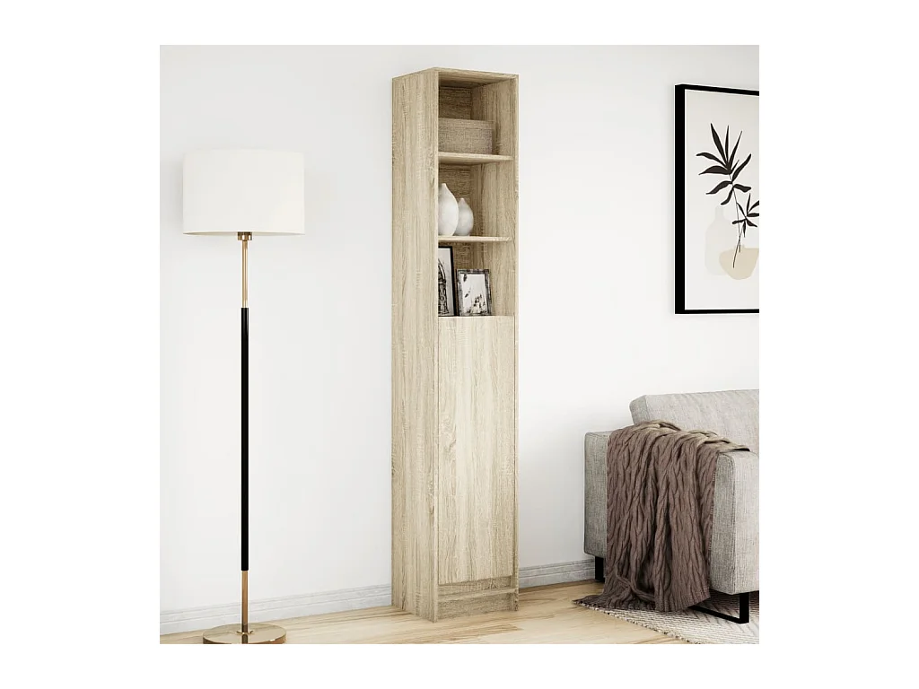 Buffet | Bahut | Meuble de rangement avec LED chêne sonoma 36x32,5x200 cm bois d'ingénierie