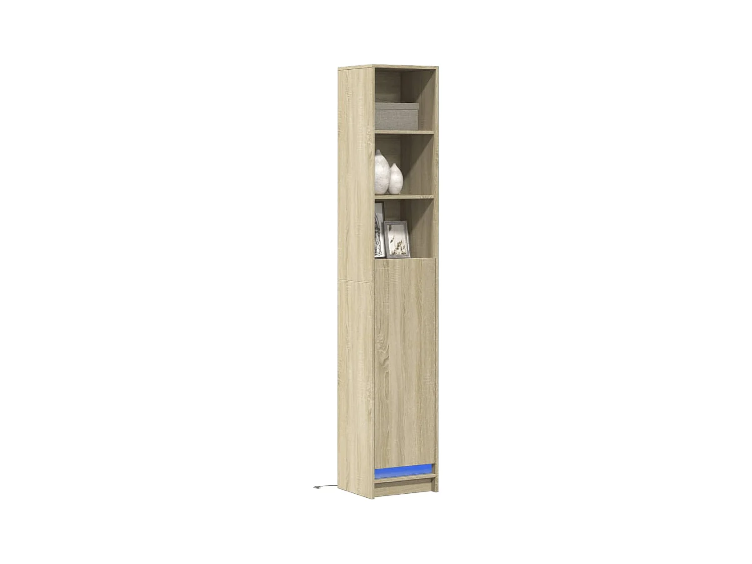 Credenza | Buffet | Armadio con LED Rovere Sonoma 36x32,5x200 cm Legno Multistrato