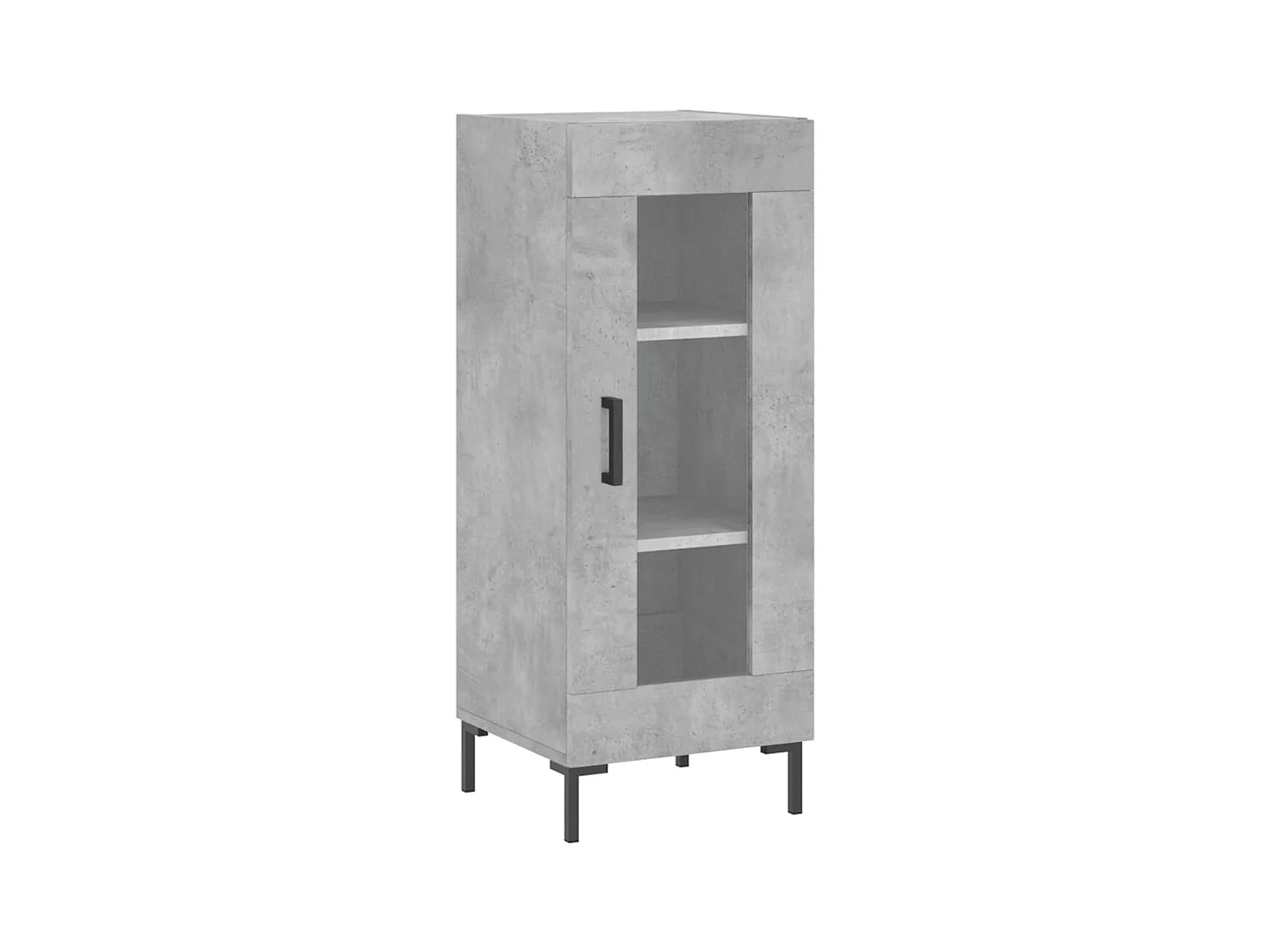 Credenza | Buffet | Armadio Grigio Cemento 34,5x34x180 cm in Legno Multistrato