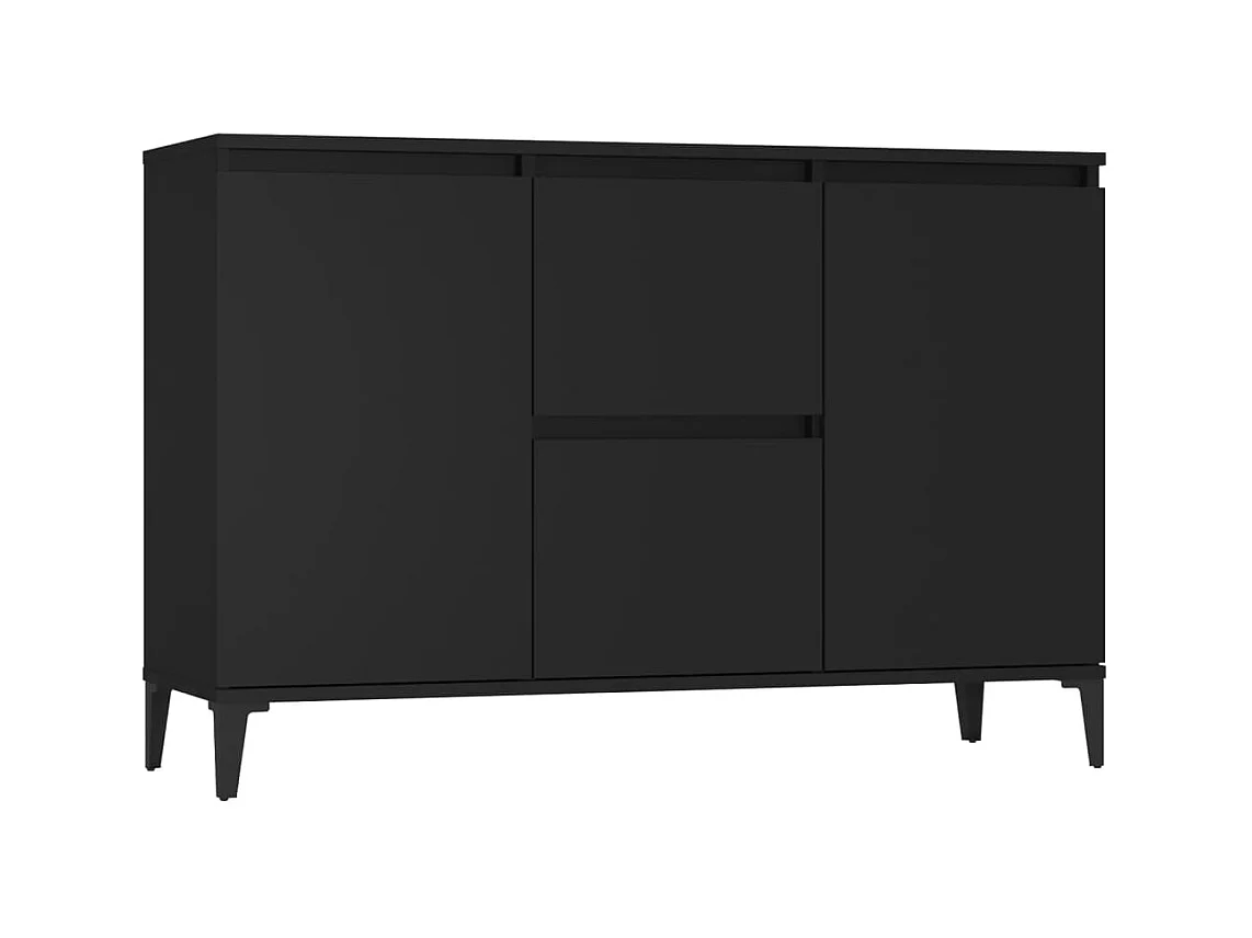 Credenza | Buffet | Armadio Nera 104x35x70 cm in Legno Multistrato