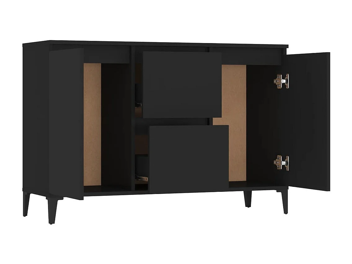 Buffet | Bahut | Meuble de rangement noir 104x35x70 cm bois d’ingénierie