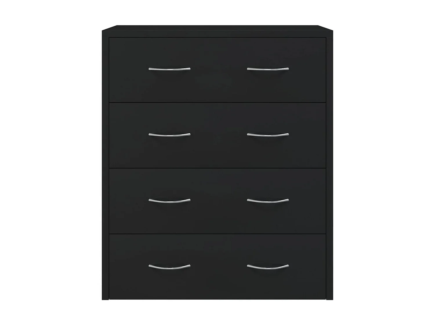 Buffet | Commode à tiroir | Meuble de rangement avec 4 tiroirs 60x30,5x71 cm Noir