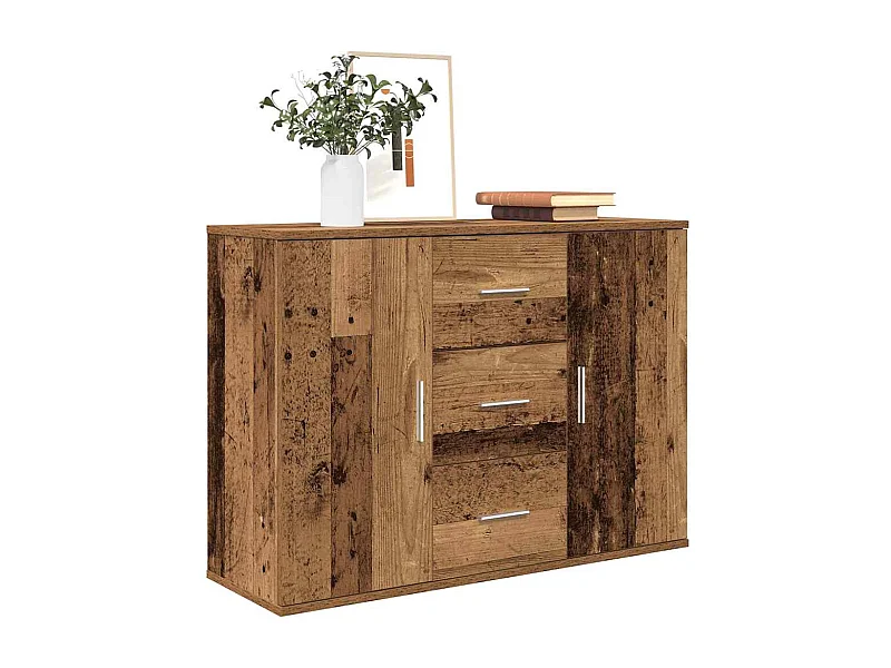 Buffet | Bahut | Meuble de rangement vieux bois 90x29,5x65 cm bois d'ingénierie