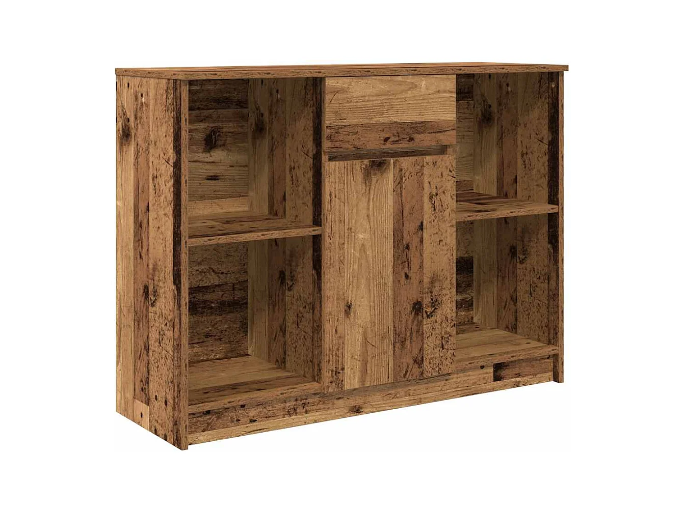 Buffet | Commode à tiroir | Meuble de rangement avec tiroir vieux bois 101x35x76 cm bois d'ingénierie