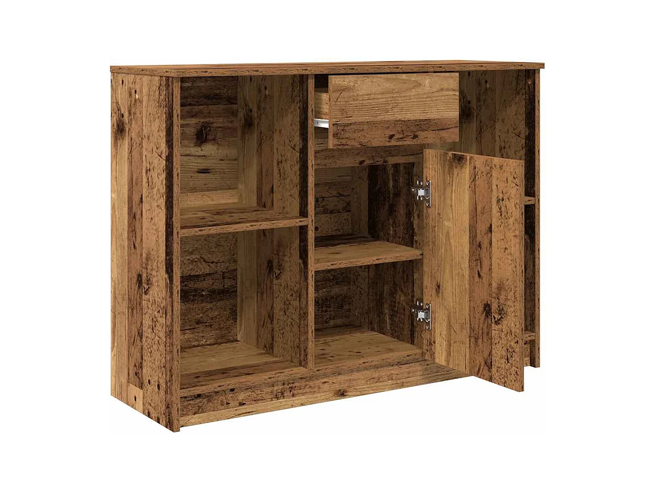 Buffet | Commode à tiroir | Meuble de rangement avec tiroir vieux bois 101x35x76 cm bois d'ingénierie