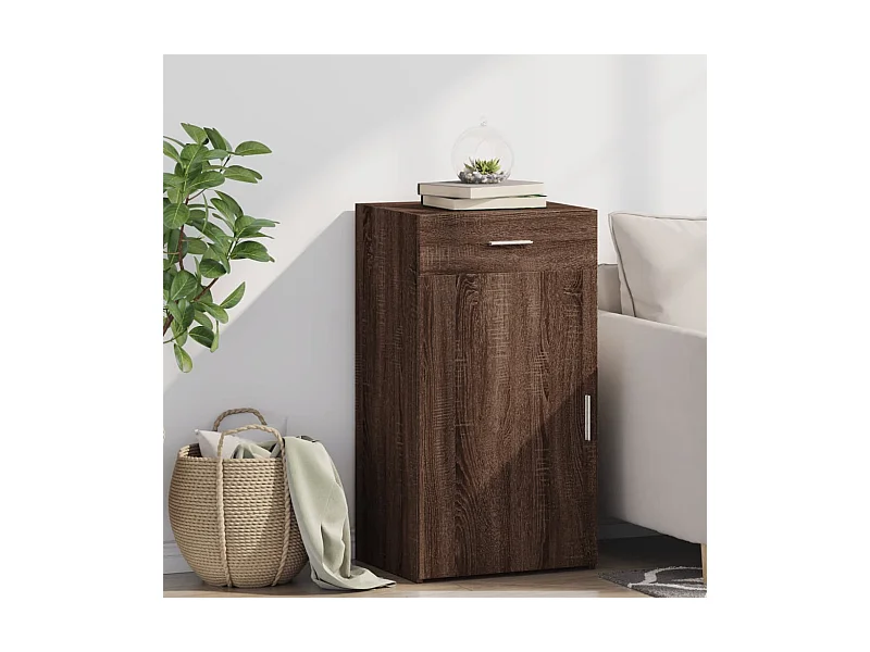 Credenza | Buffet | Armadio Rovere Marrone 50x42,5x93 cm in Legno Multistrato