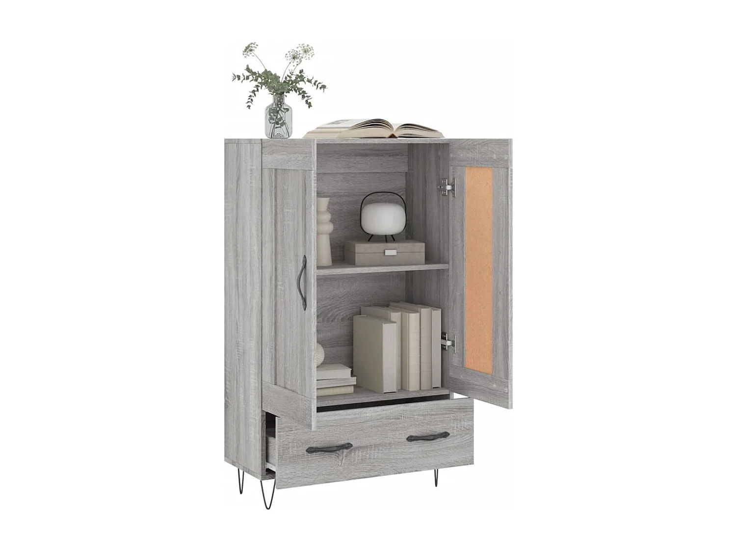 Buffet | Bahut | Meuble de rangement haut sonoma gris 69,5x31x115 cm bois d'ingénierie