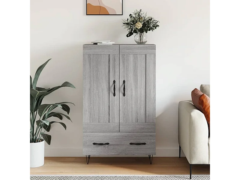 Buffet | Bahut | Meuble de rangement haut sonoma gris 69,5x31x115 cm bois d'ingénierie