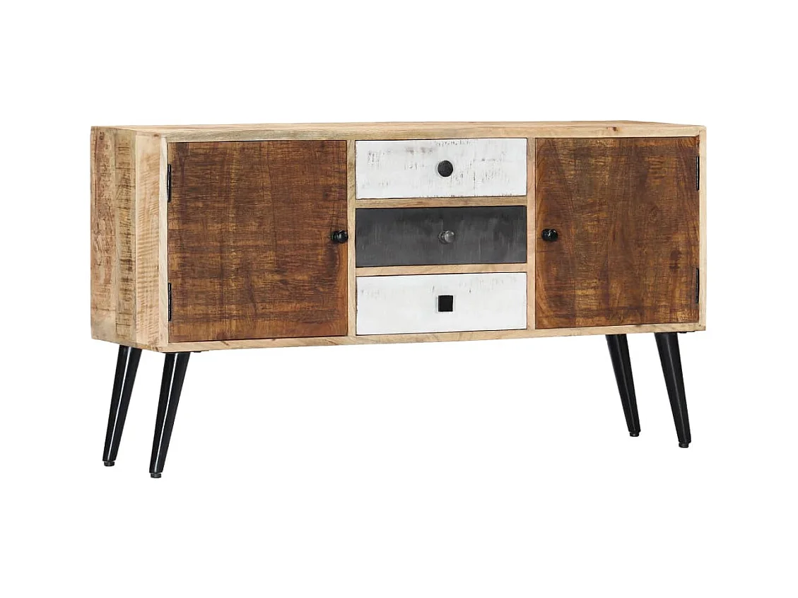 Buffet | Commode à tiroir | Meuble de rangement 118x30x62 cm Bois de manguier massif