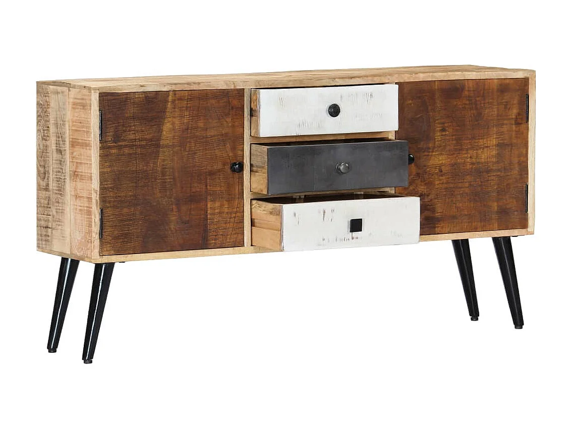 Buffet | Commode à tiroir | Meuble de rangement 118x30x62 cm Bois de manguier massif