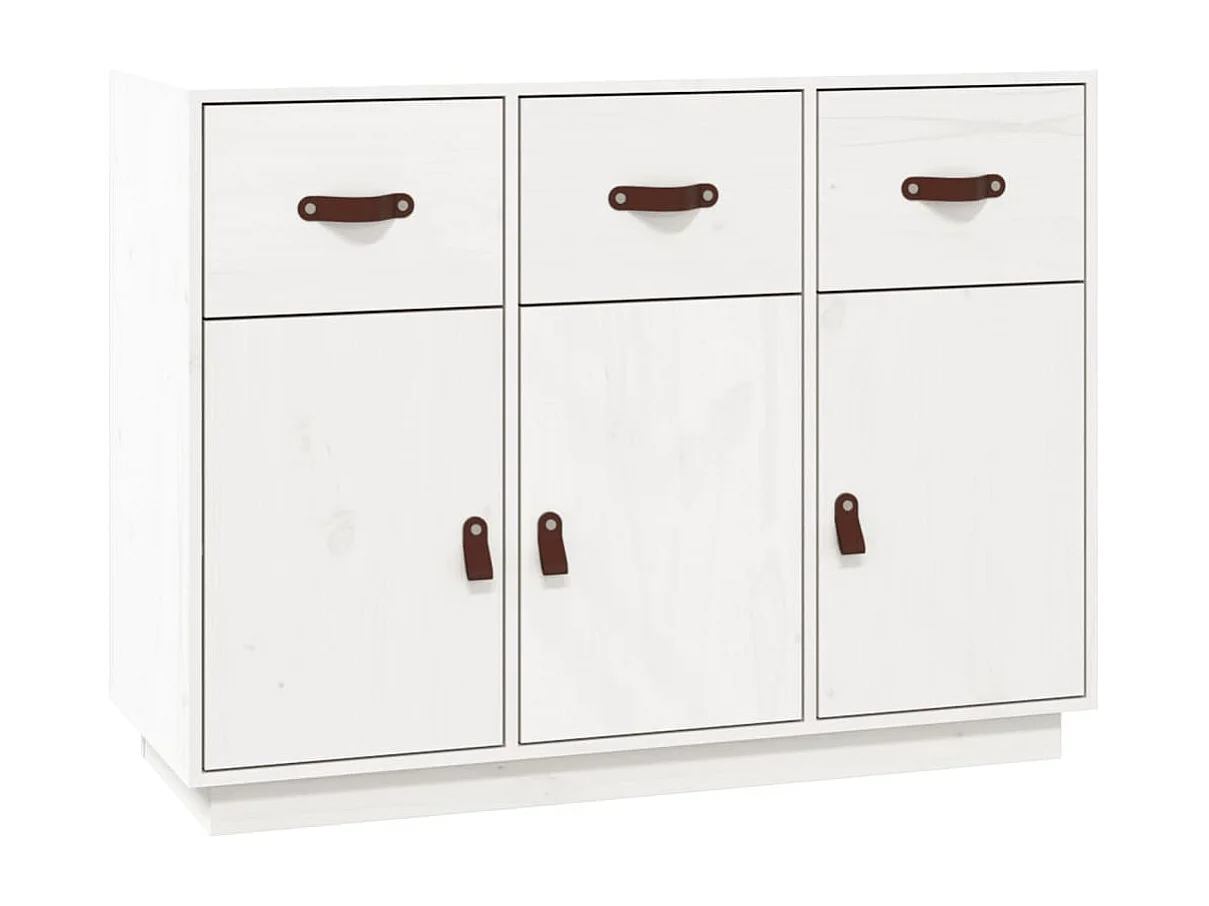 Buffet | Bahut | Meuble de rangement Blanc 100x40x75 cm Bois massif de pin
