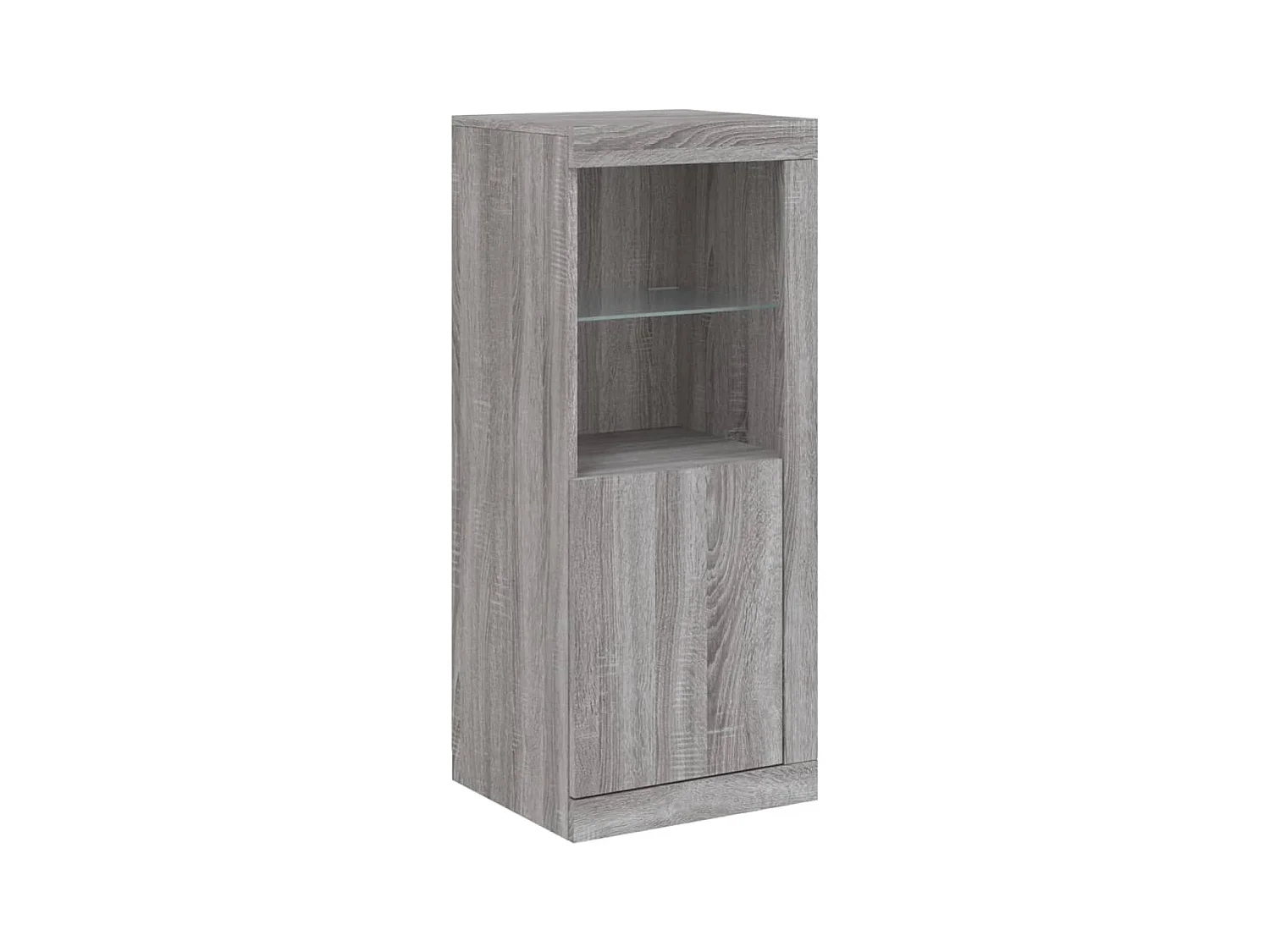 Buffet | Bahut | Meuble de rangement avec lumières LED sonoma gris 41x37x100 cm