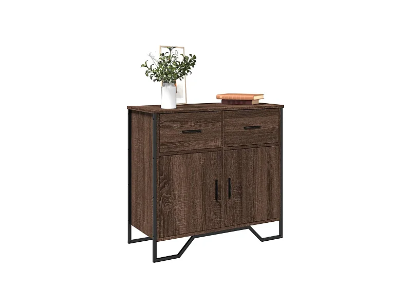 Buffet | Bahut | Meuble de rangement chêne marron 79,5x35,5x74,5 cm bois d'ingénierie