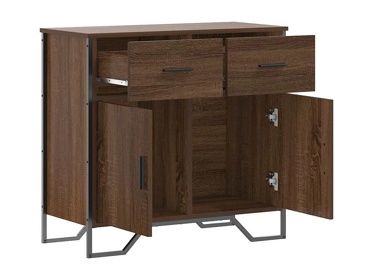Buffet | Bahut | Meuble de rangement chêne marron 79,5x35,5x74,5 cm bois d'ingénierie