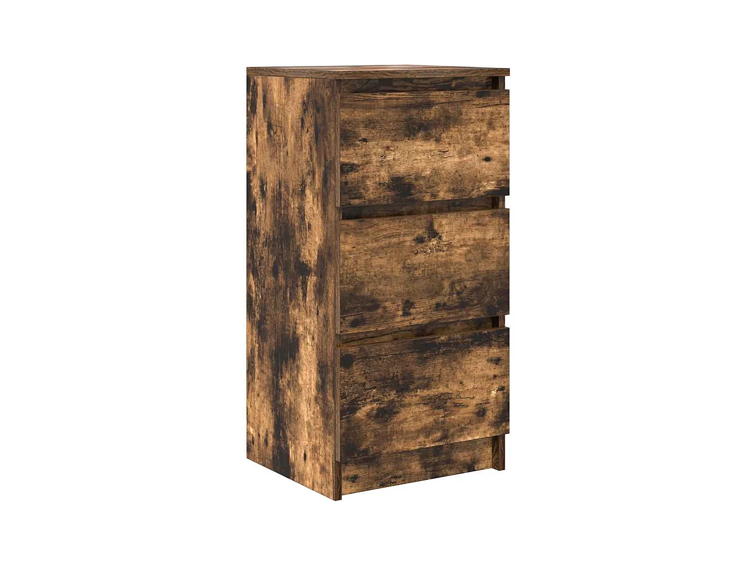 Buffet | Commode à tiroir | Meuble de rangement chêne fumé 37,5x35x76 cm bois d'ingénierie