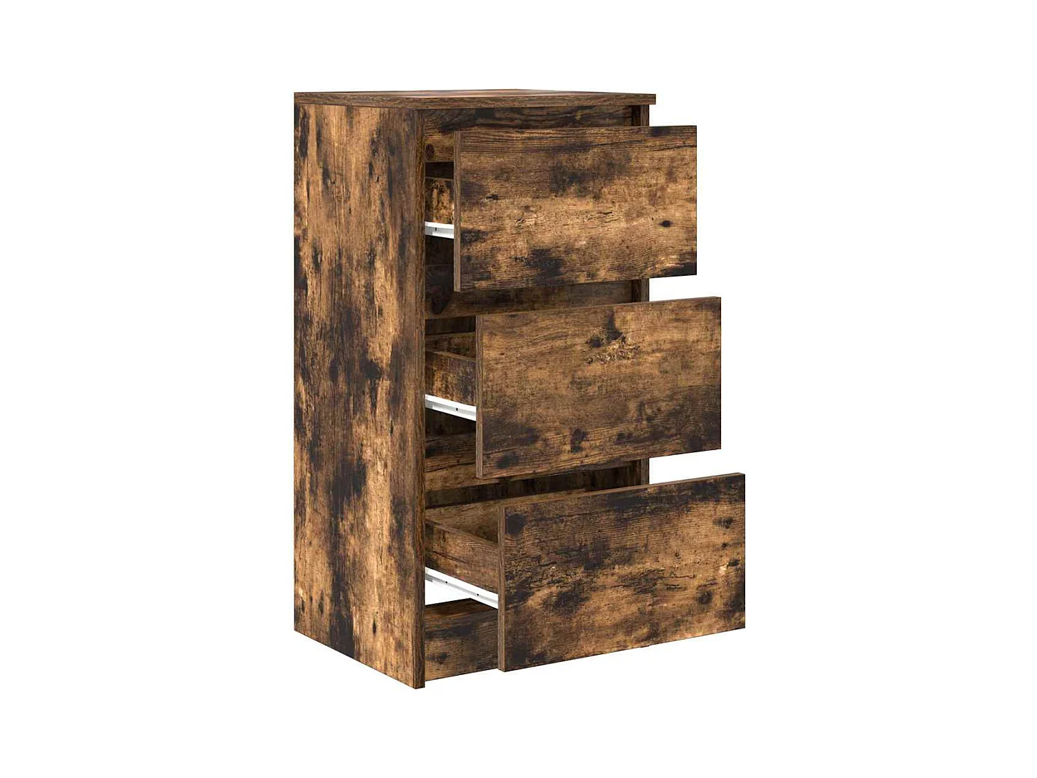 Buffet | Commode à tiroir | Meuble de rangement chêne fumé 37,5x35x76 cm bois d'ingénierie