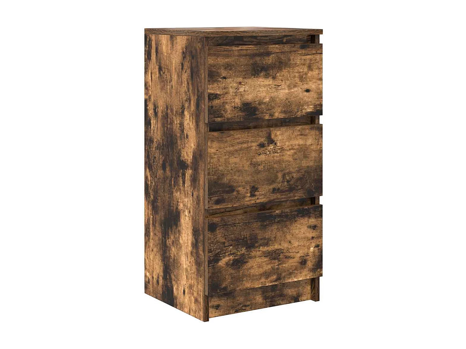 Buffet | Commode à tiroir | Meuble de rangement chêne fumé 37,5x35x76 cm bois d'ingénierie