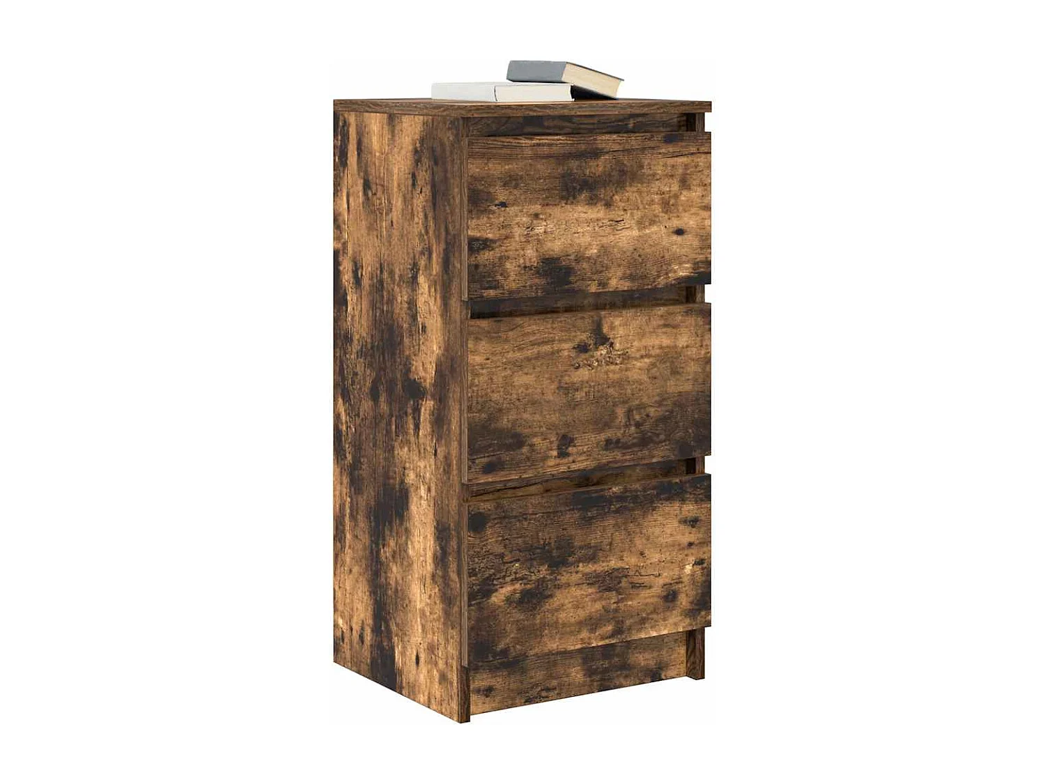 Buffet | Commode à tiroir | Meuble de rangement chêne fumé 37,5x35x76 cm bois d'ingénierie