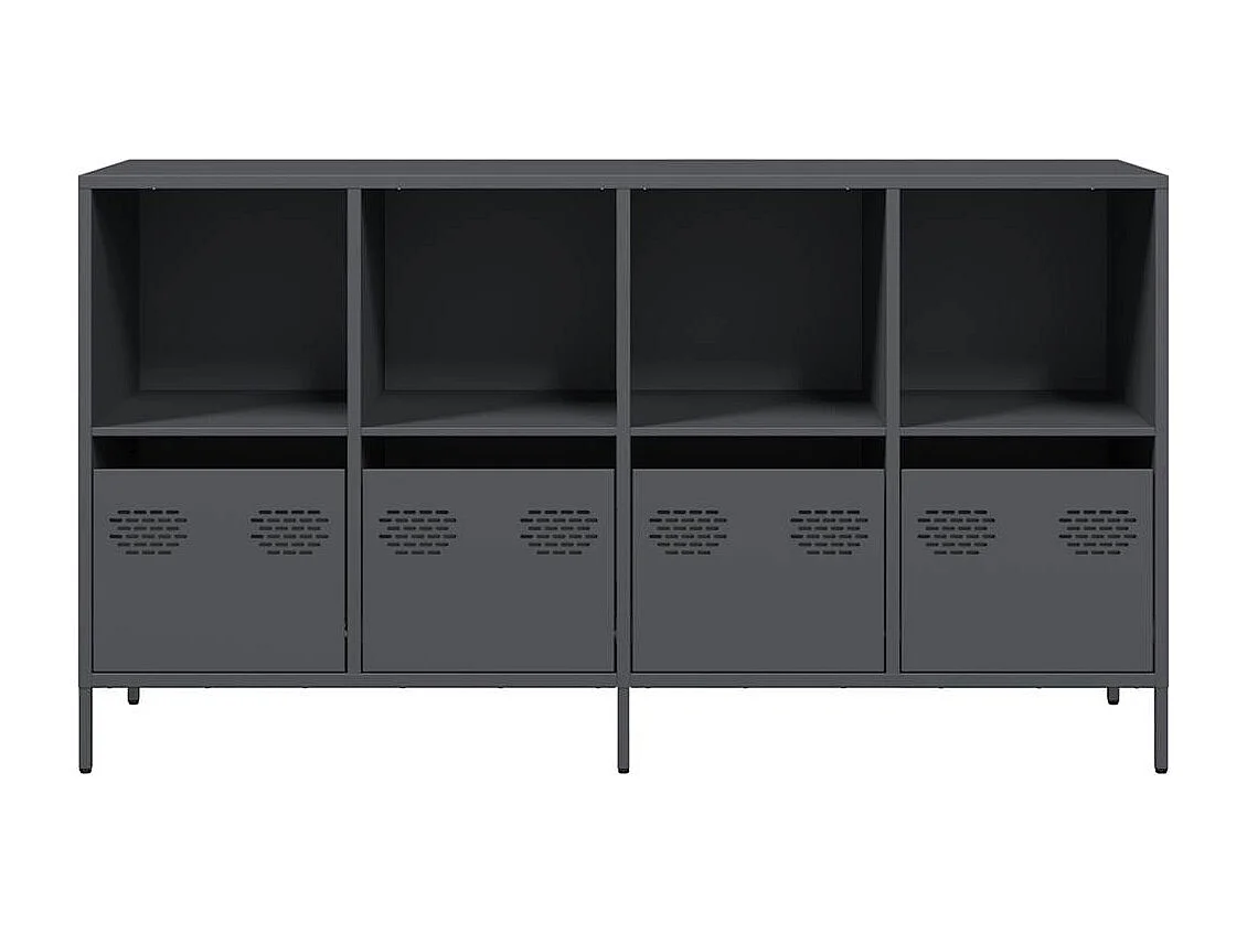 Buffet | Commode à tiroir | Meuble de rangement anthracite 135x39x73,5 cm acier laminé à froid