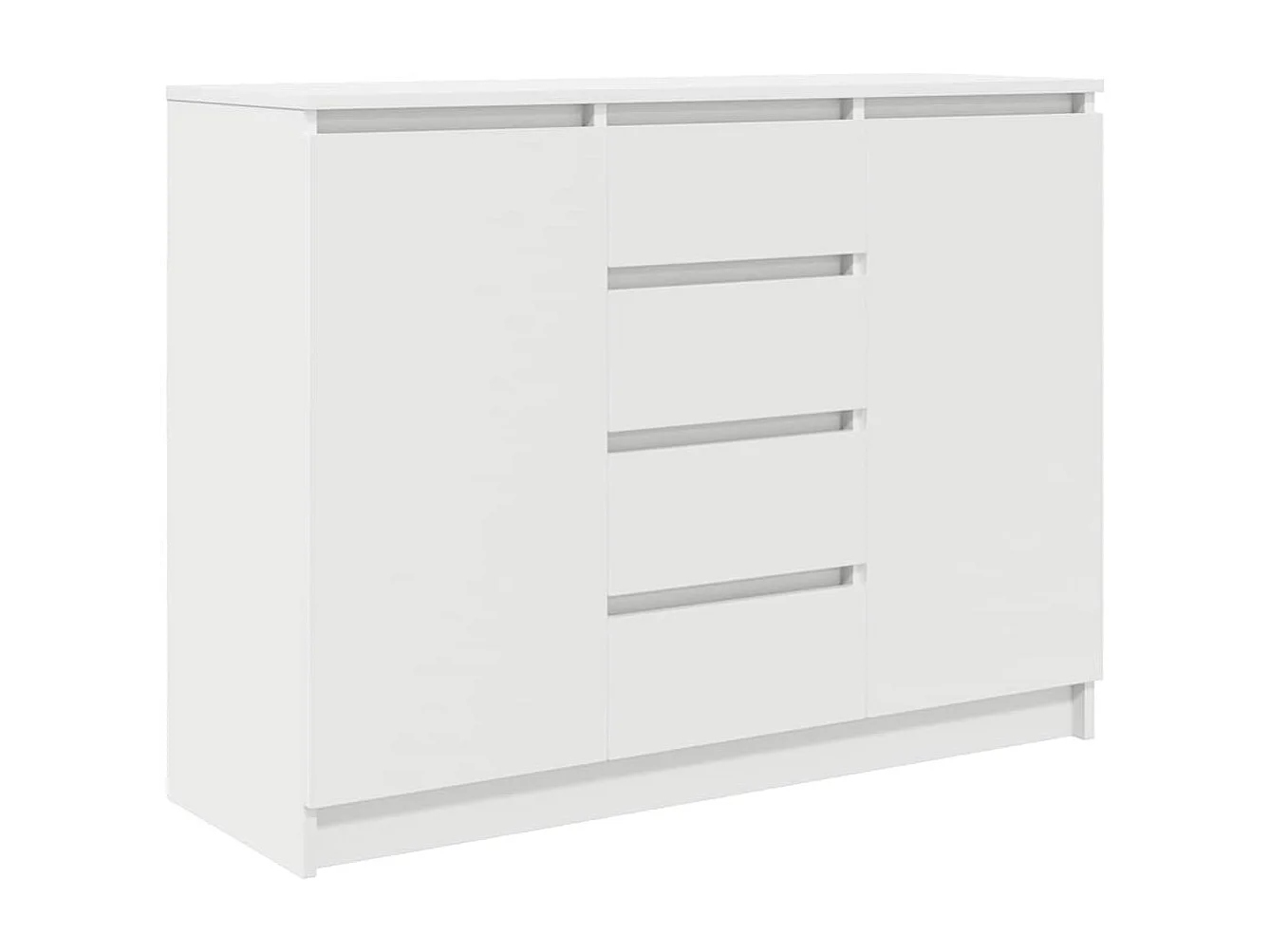 Buffet | Commode à tiroir | Meuble de rangement avec tiroirs blanc 100,5x35x76 cm bois d'ingénierie