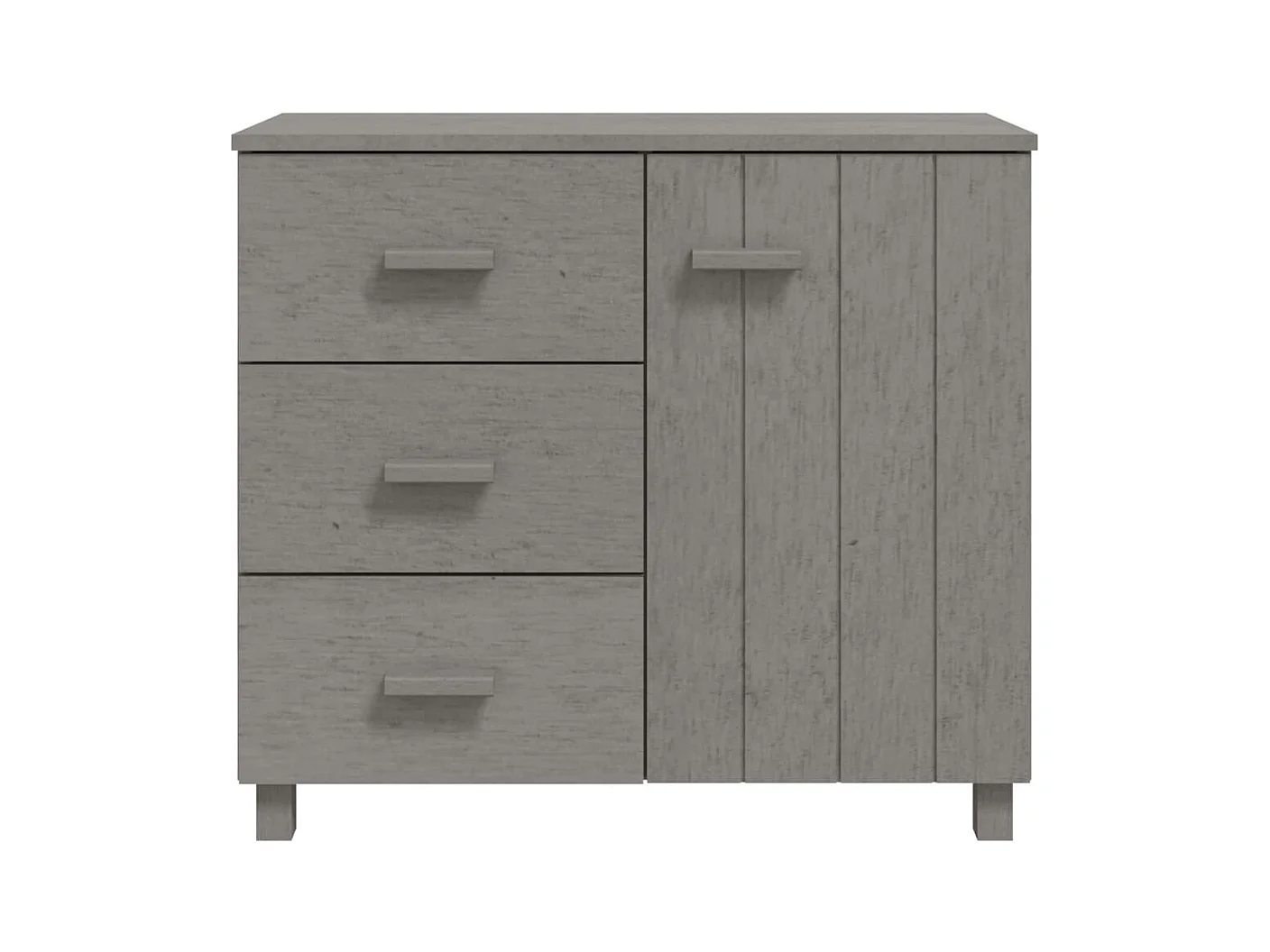 Credenza | Buffet | Armadio HAMAR Grigio Chiaro 90x40x80 cm Legno Massello di Pino