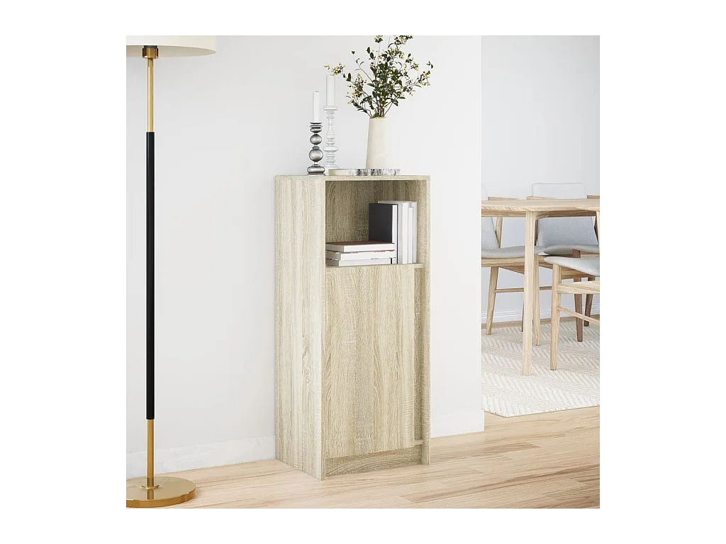 Buffet | Bahut | Meuble de rangement avec LED chêne sonoma 42,5x34x100 cm bois d'ingénierie