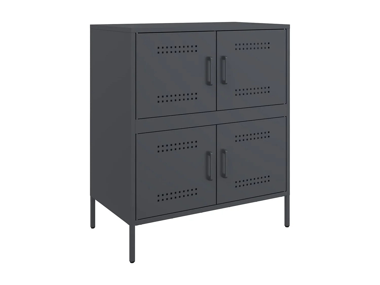 Buffet | Bahut | Meuble de rangement anthracite 68x39x79 cm acier