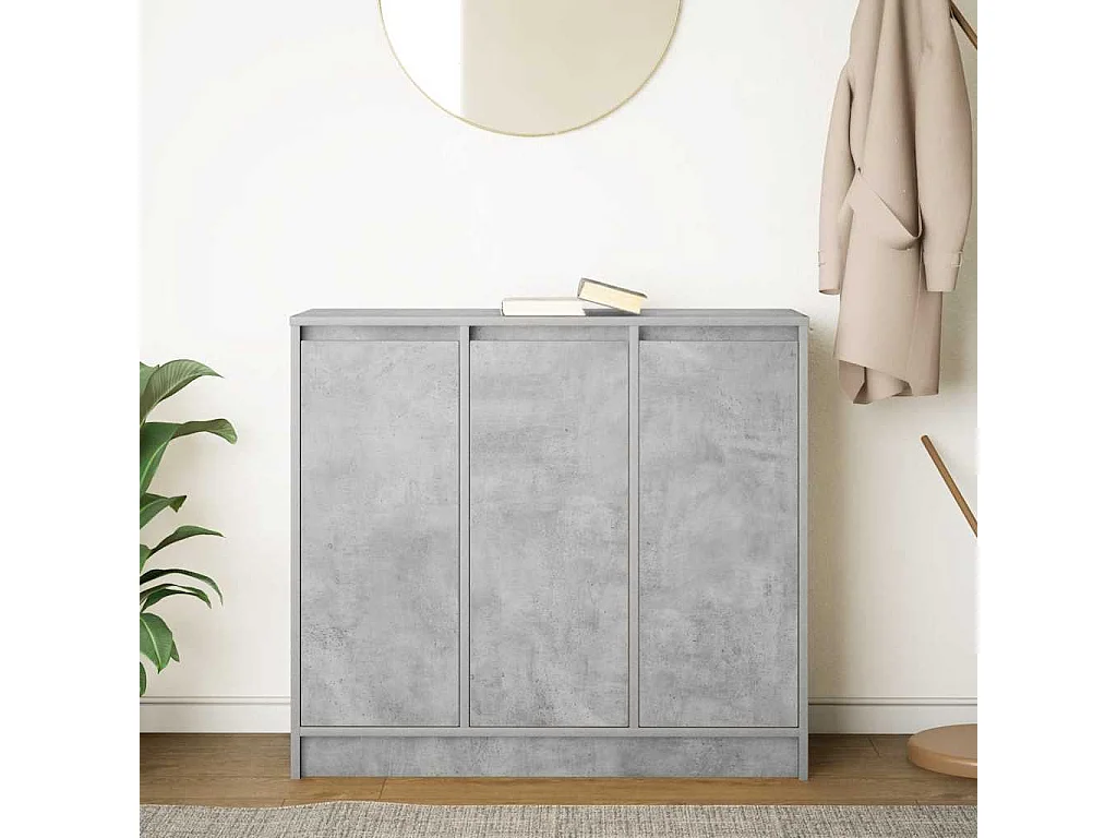 Buffet | Bahut | Meuble de rangement gris béton 85x34x76 cm bois d'ingénierie