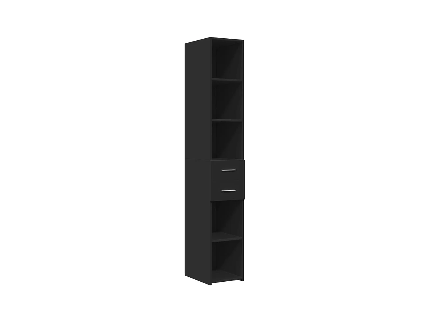 Buffet | Bahut | Meuble de rangement haut noir 30x42,5x185 cm bois d'ingénierie