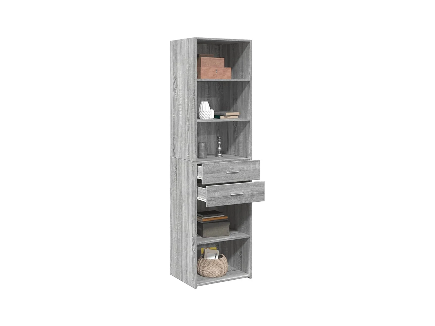 Buffet | Bahut | Meuble de rangement haut sonoma gris 50x42,5x185 cm bois d'ingénierie