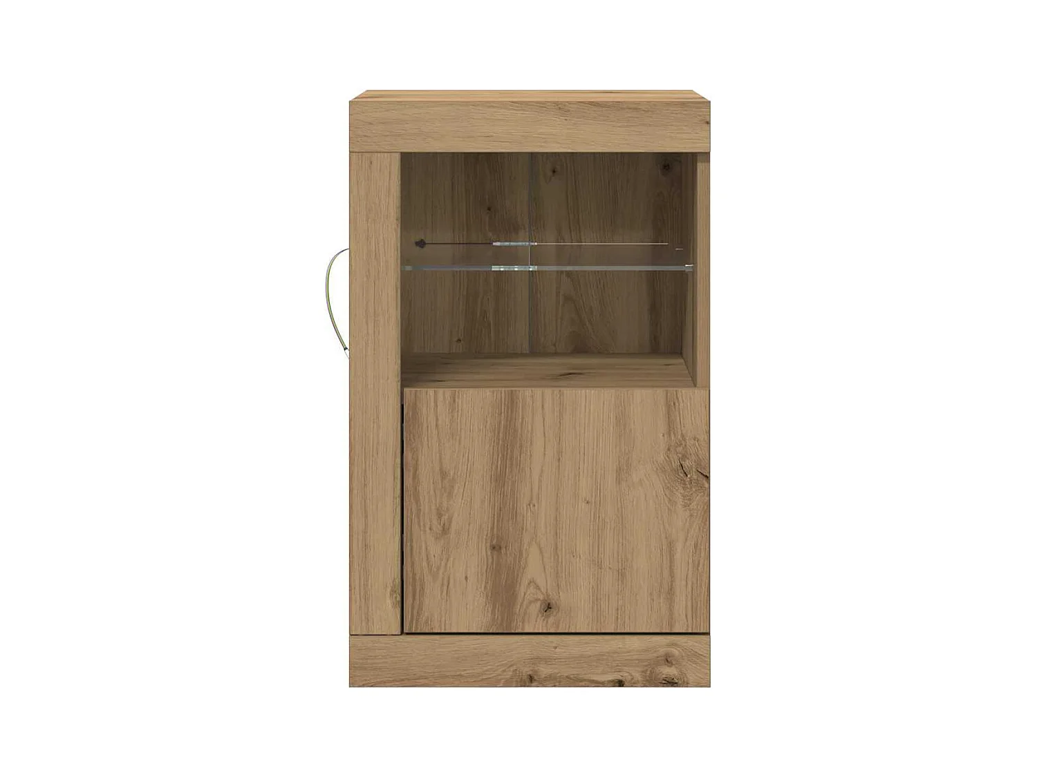 Buffet | Bahut | Meuble de rangement avec lumières LED Chêne artisanal 41x37x67 cm