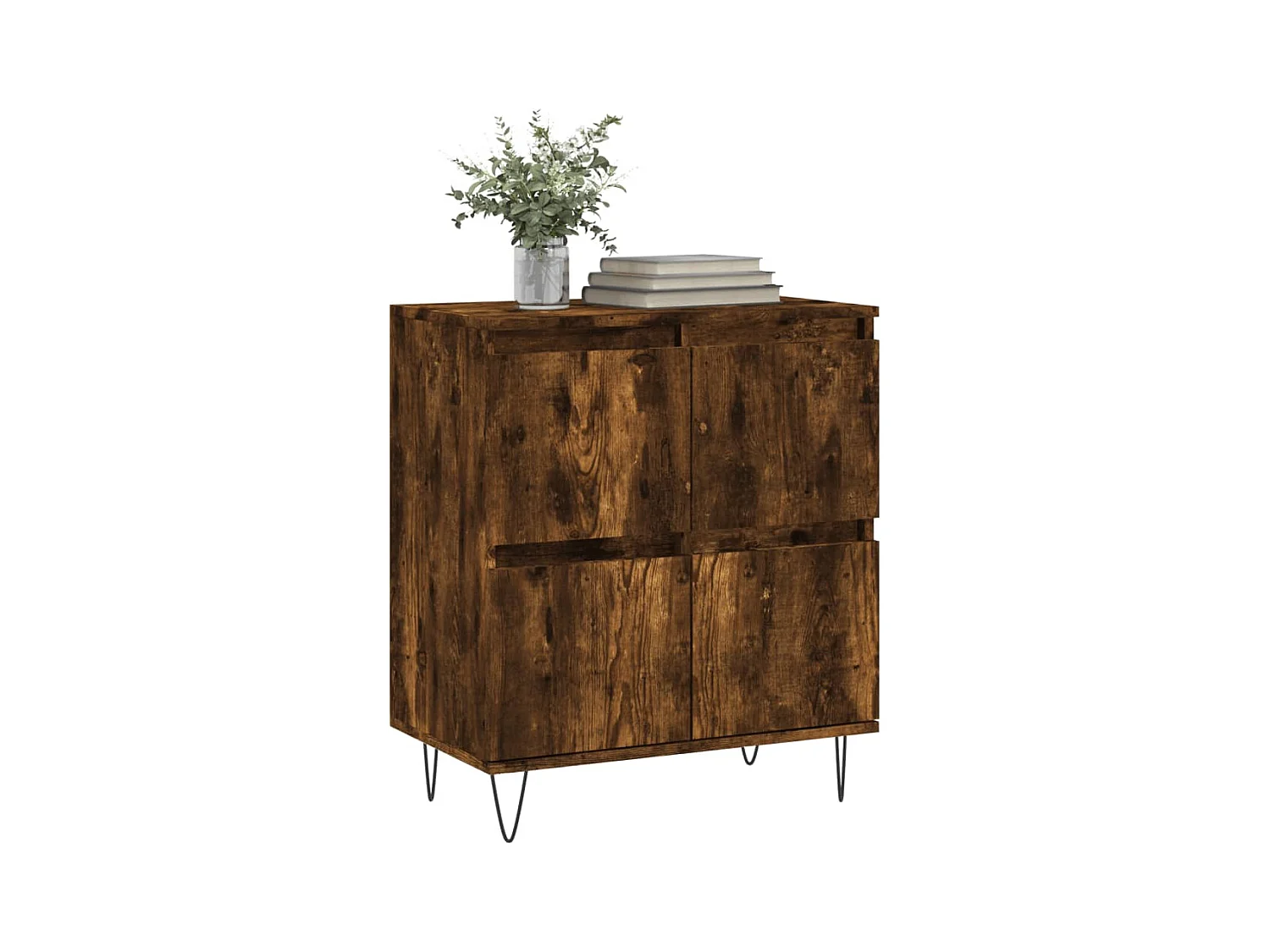Buffet | Bahut | Meuble de rangement Chêne fumé 60x35x70 cm Bois d'ingénierie