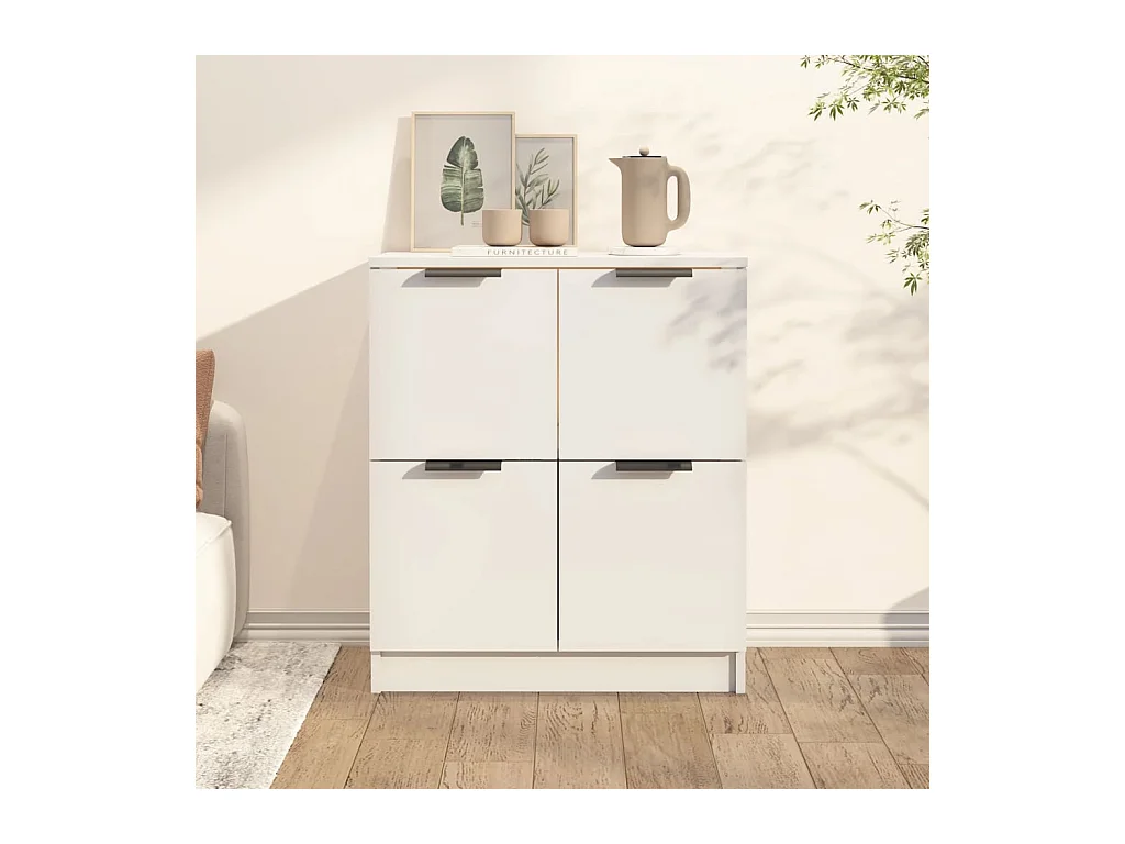 Buffet | Bahut | Meuble de rangement Blanc 60x30x70 cm Bois d'ingénierie