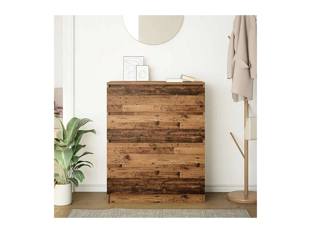 Buffet | Bahut | Meuble de rangement vieux bois 80x35x99 cm bois d'ingénierie