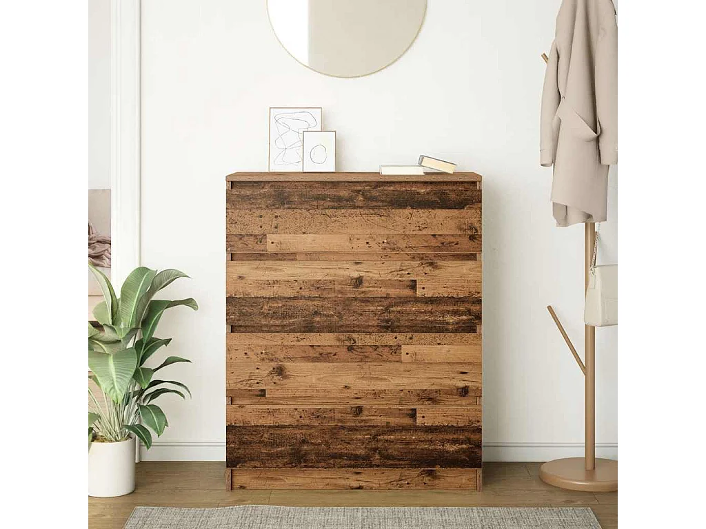 Buffet | Bahut | Meuble de rangement vieux bois 80x35x99 cm bois d'ingénierie