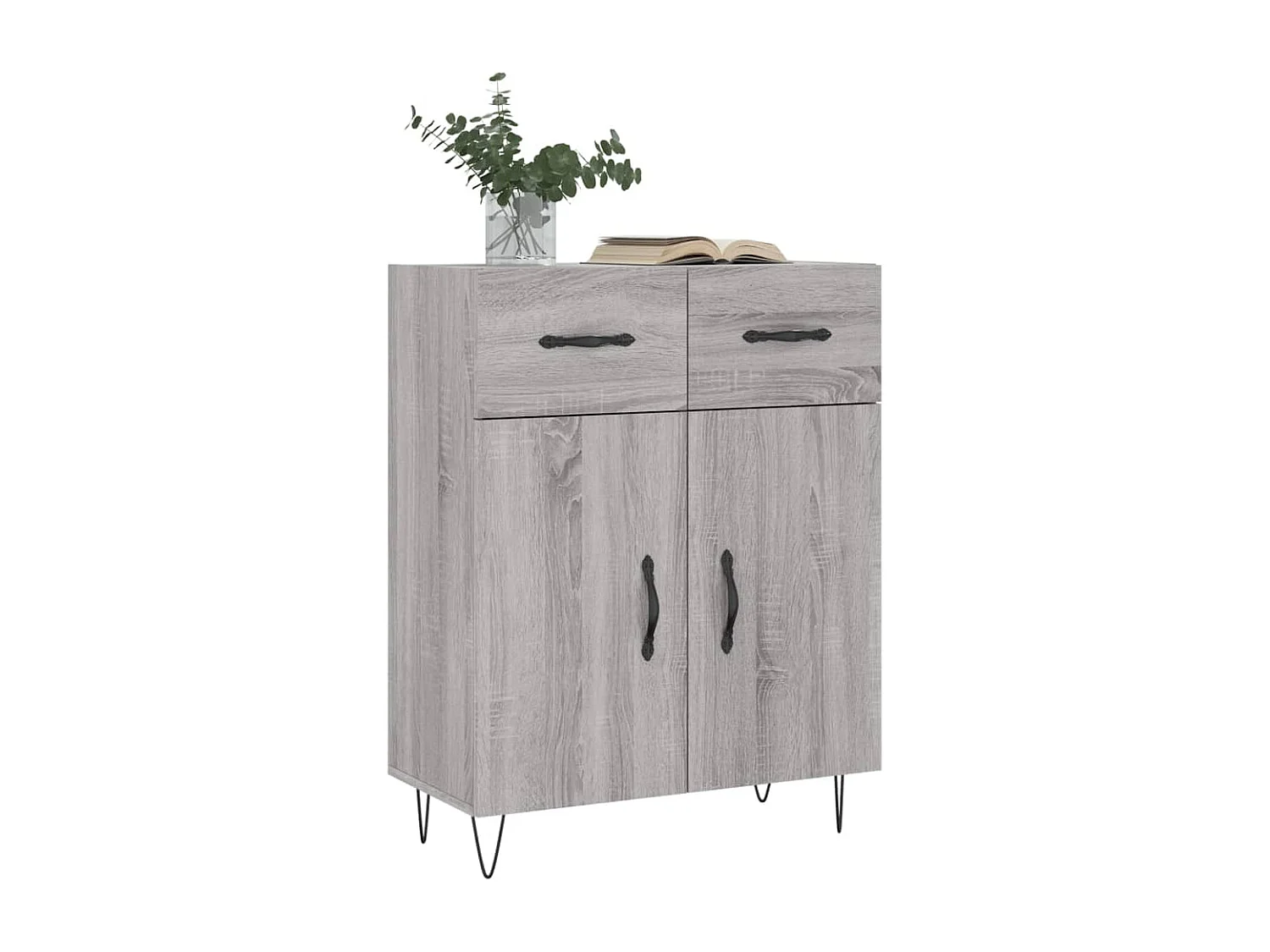 Credenza | Buffet | Armadio Grigio Sonoma 69,5x34x90 cm in Legno Multistrato