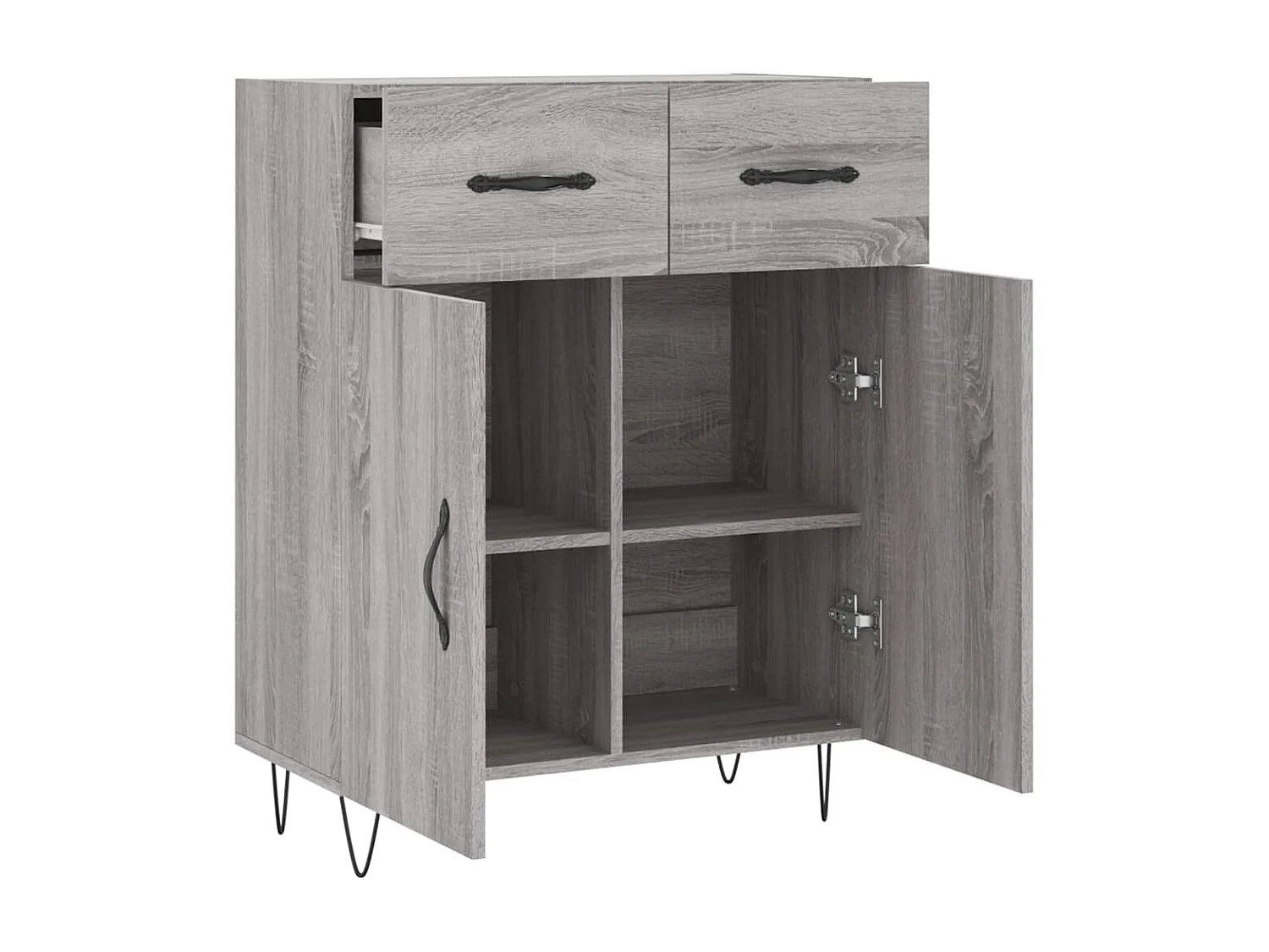 Credenza | Buffet | Armadio Grigio Sonoma 69,5x34x90 cm in Legno Multistrato