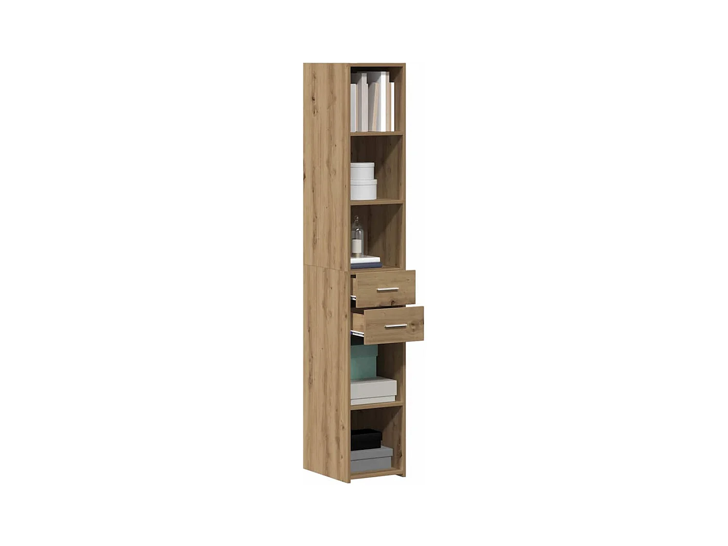 Buffet | Bahut | Meuble de rangement Haut Artisan Chêne 30x42,5x185 cm Bois aggloméré
