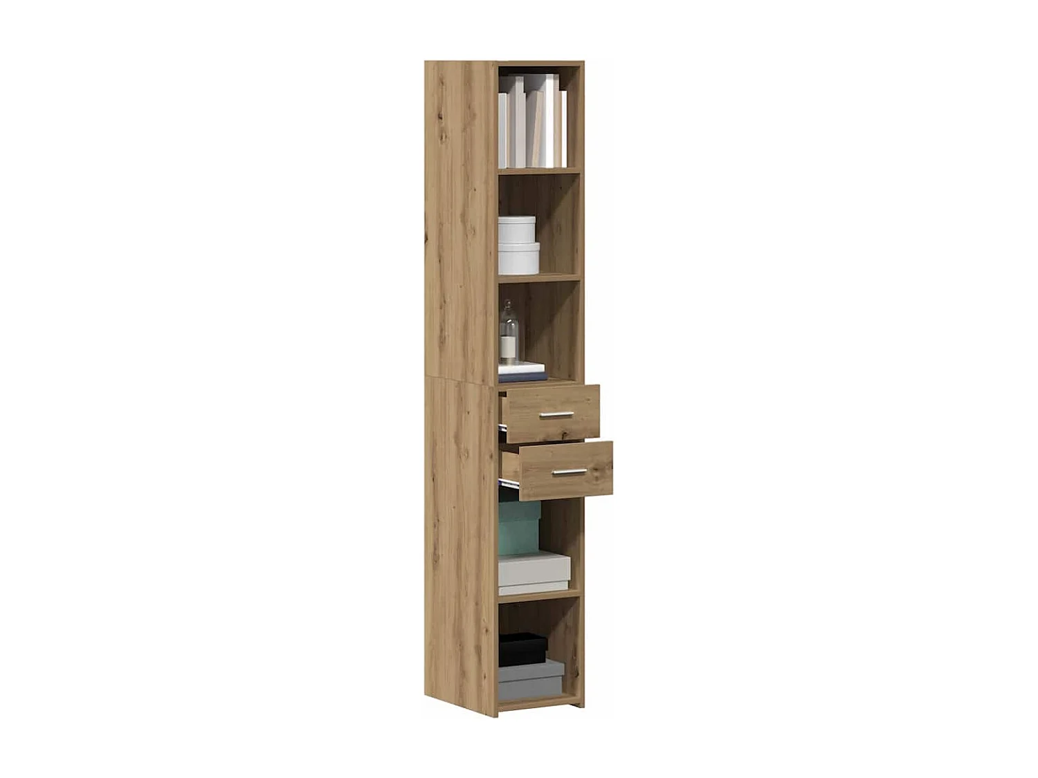 Buffet | Bahut | Meuble de rangement Haut Artisan Chêne 30x42,5x185 cm Bois aggloméré