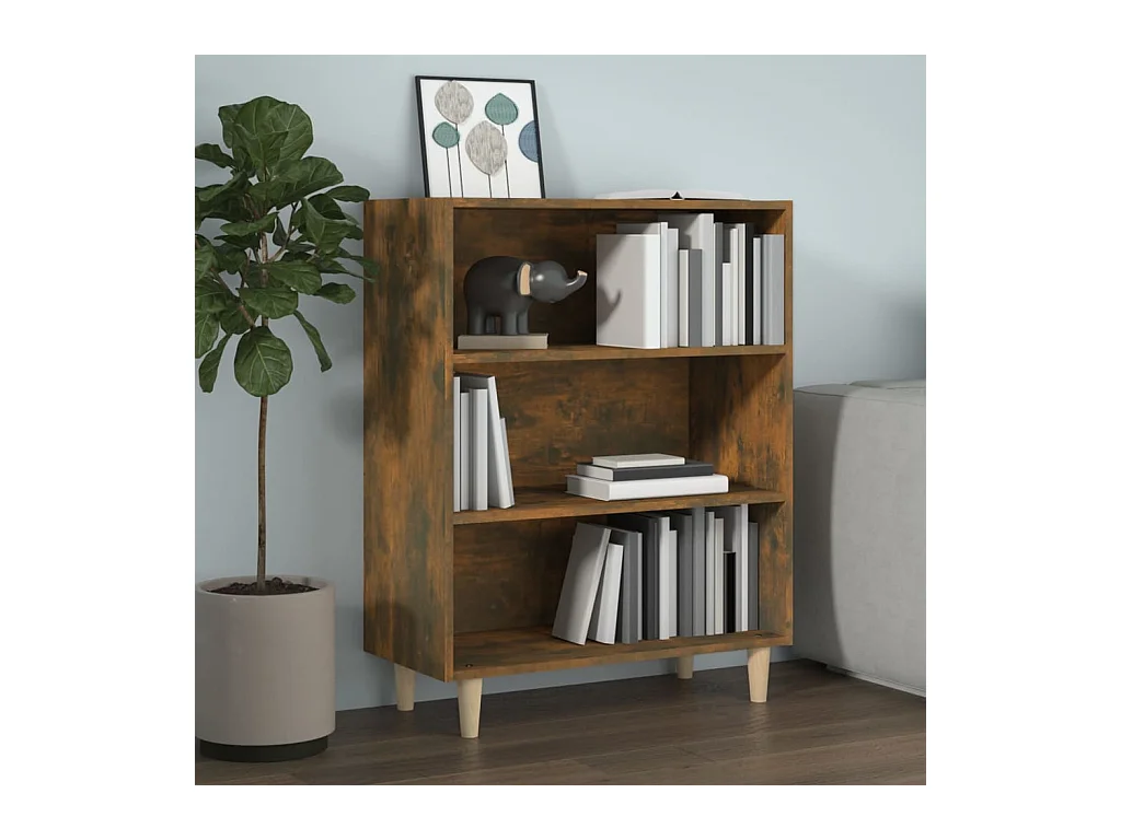 Buffet | Bahut | Meuble de rangement Chêne fumé 69,5x32,5x90 cm Bois d'ingénierie