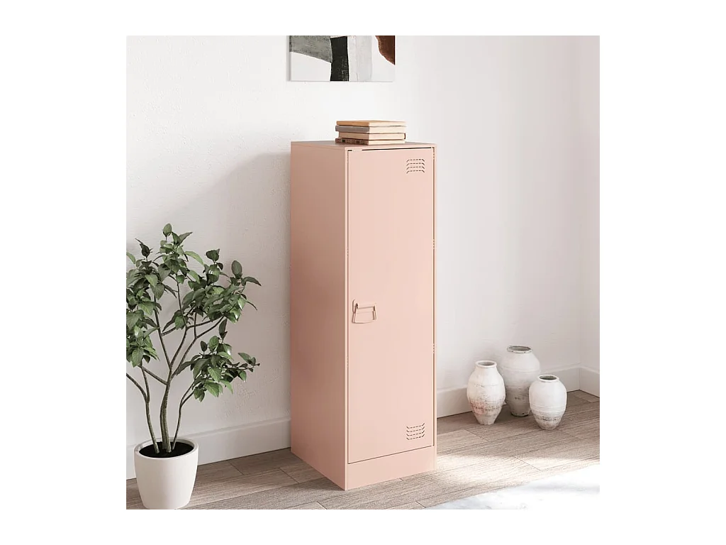 Credenza | Buffet | Armadio Rosa 34,5x39x107 cm in Acciaio