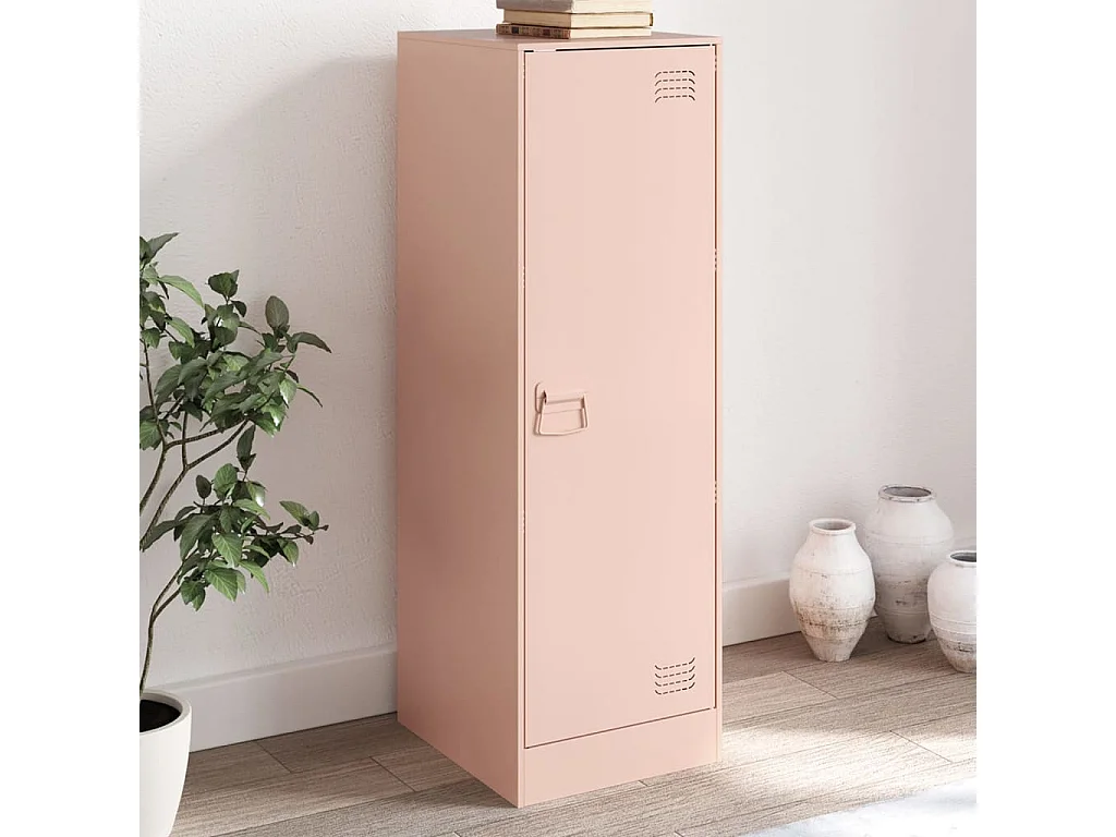 Buffet | Bahut | Meuble de rangement rose 34,5x39x107 cm acier