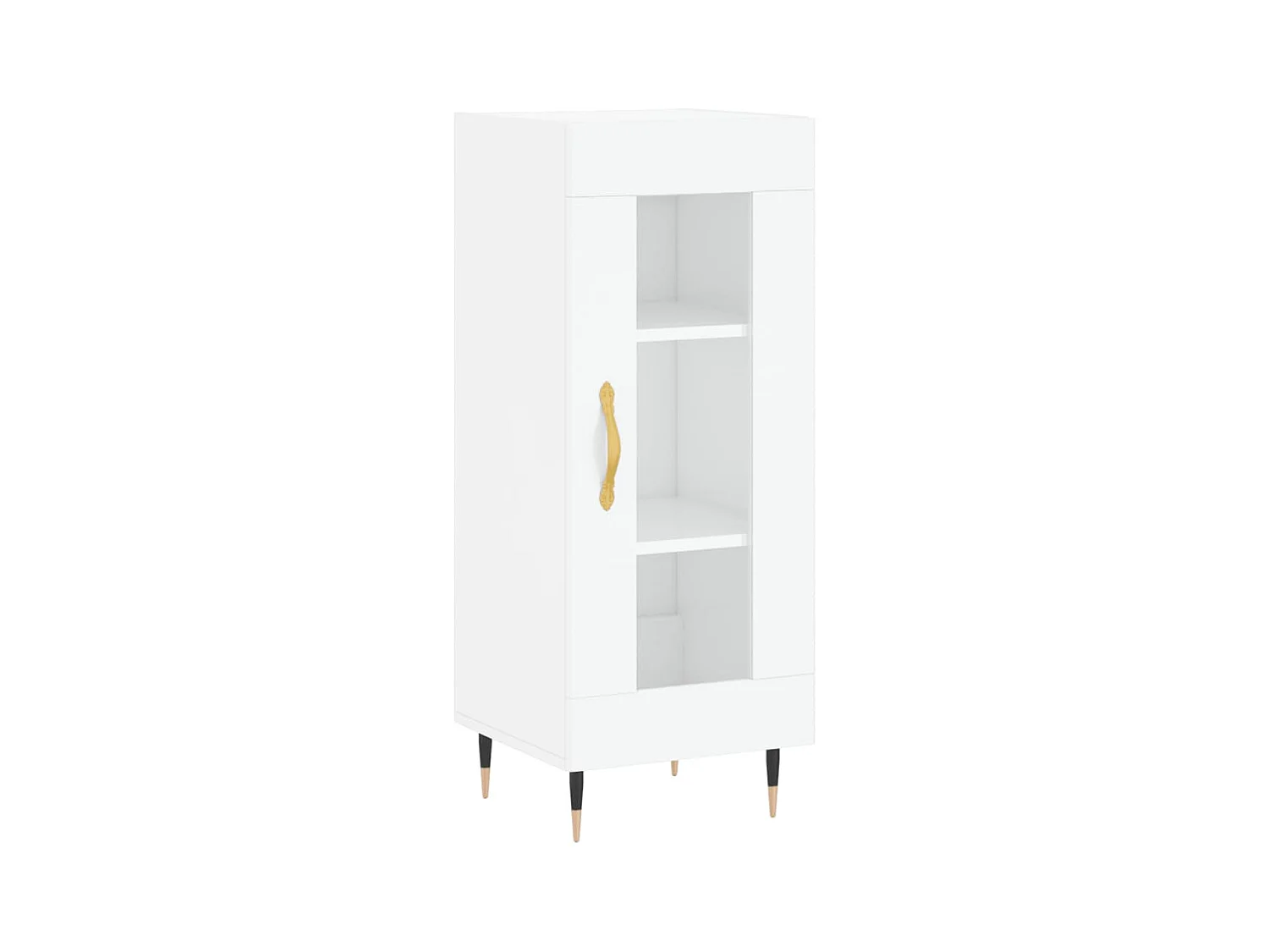 Buffet | Bahut | Meuble de rangement Blanc brillant 34,5x34x90 cm Bois d'ingénierie