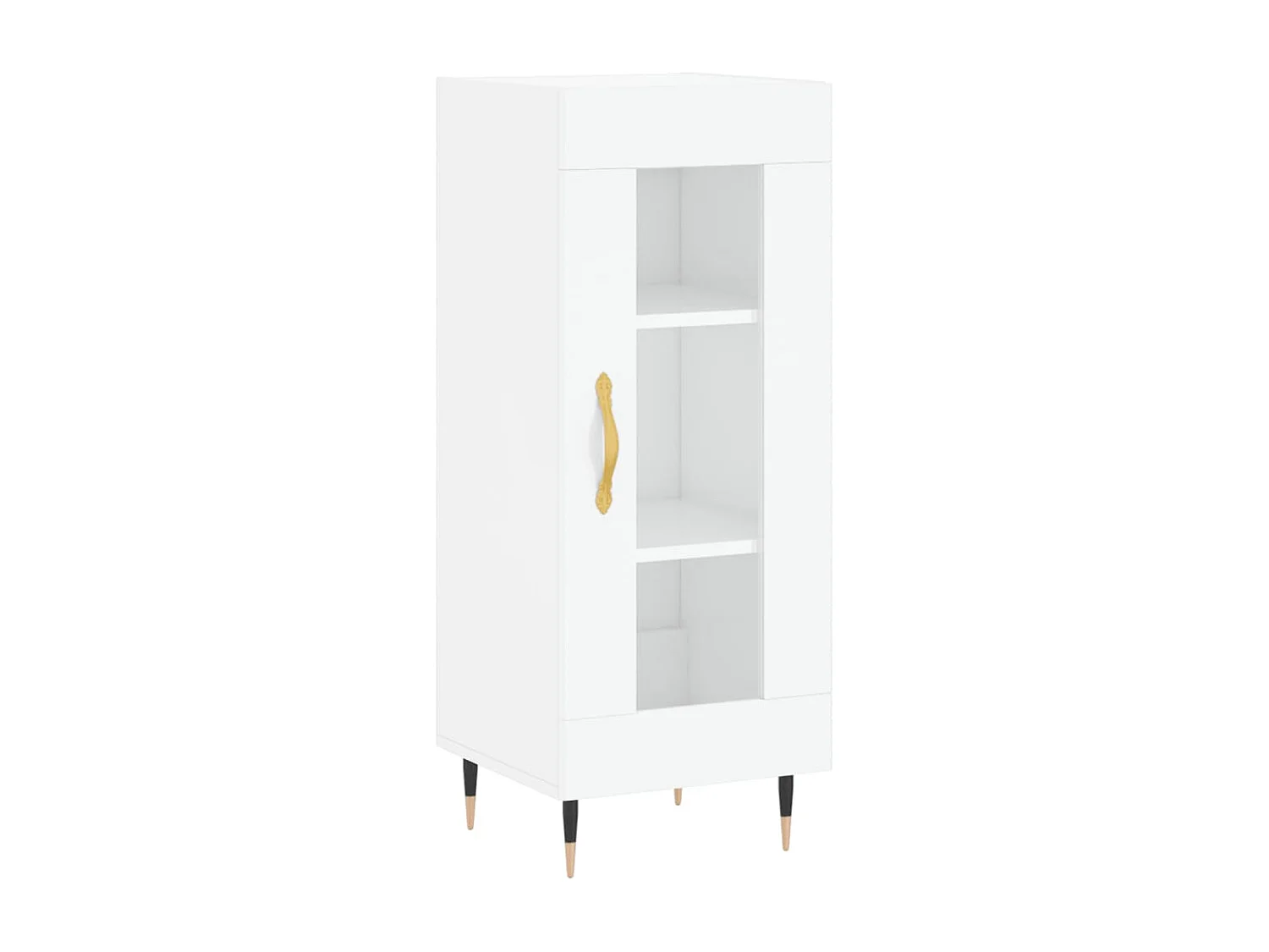 Buffet | Bahut | Meuble de rangement Blanc brillant 34,5x34x90 cm Bois d'ingénierie