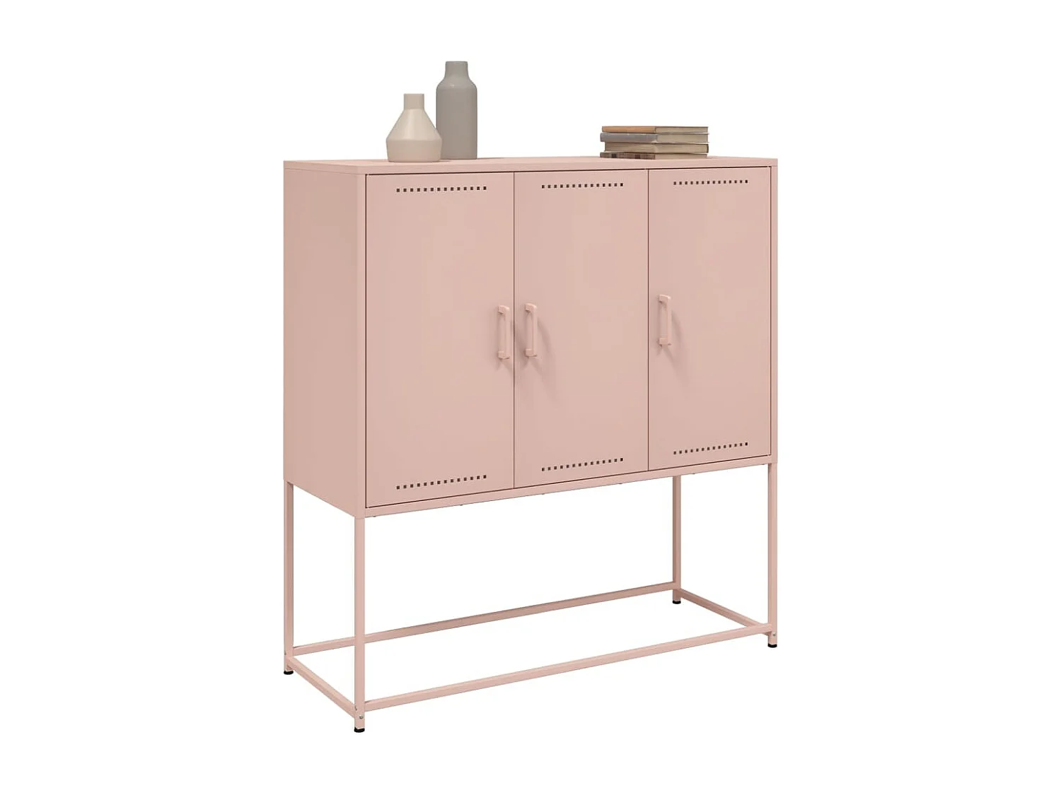 Credenza | Buffet | Armadio Rosa 100,5x39x107 cm in Acciaio